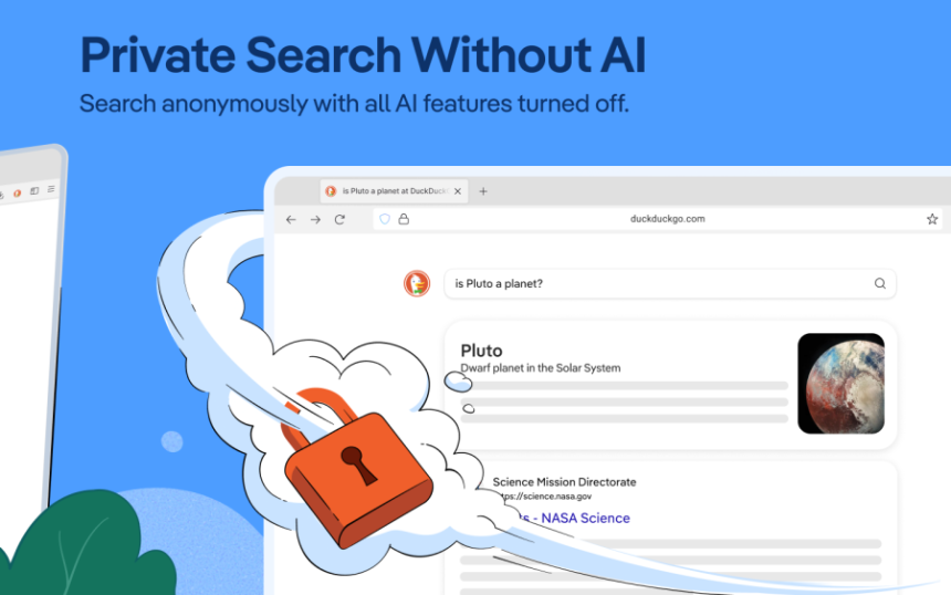 DuckDuckGo, Yapay Zeka İçermeyen Arama Seçeneğini Daha Erişilebilir Hale Getirdi