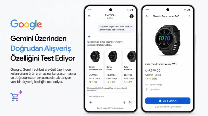Google, Gemini Üzerinden Doğrudan Alışveriş Özelliğini Test Ediyor
